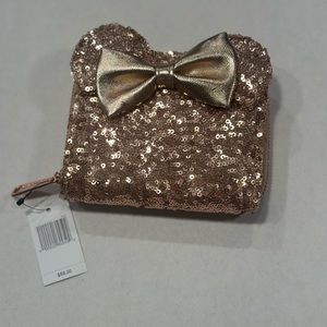 Loungefly Minnie Mouse Rose Gold Sequin Wallet